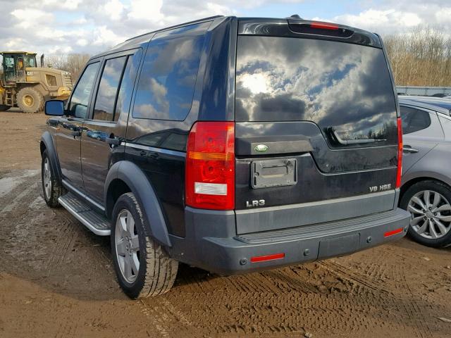 SALAG25438A447394 - 2008 LAND ROVER LR3 HSE BLACK photo 3