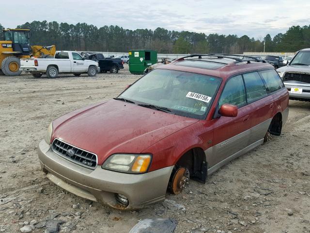 4S3BH806047604035 - 2004 SUBARU LEGACY OUT RED photo 2