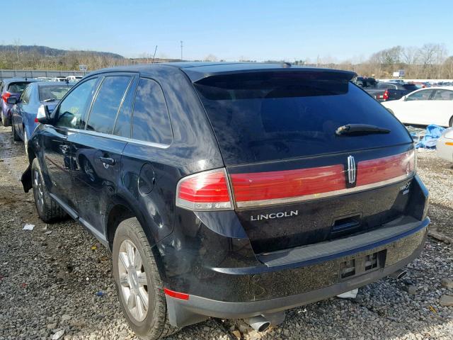 2LMDU88CX7BJ11974 - 2007 LINCOLN MKX BLACK photo 3