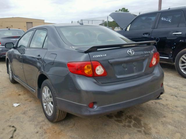 1NXBU4EE1AZ261619 - 2010 TOYOTA COROLLA BA GRAY photo 3