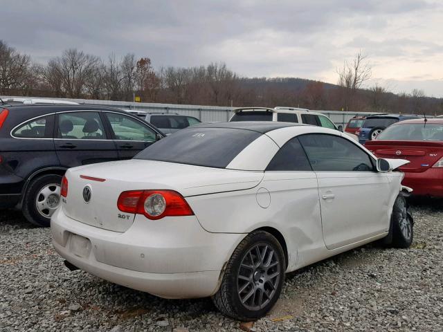 WVWDA71F37V051984 - 2007 VOLKSWAGEN EOS 2.0T S WHITE photo 4