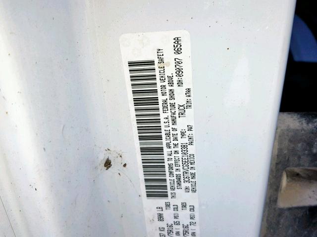 3C6TRVCG5EE103381 - 2014 RAM PROMASTER 白色 照片 10