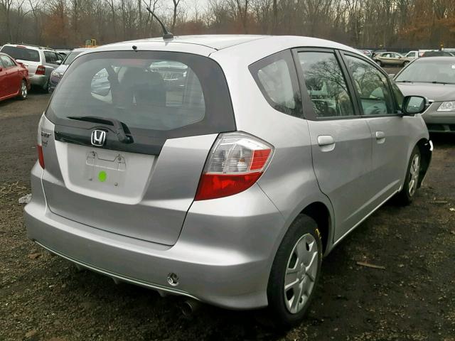 JHMGE8H34DC074425 - 2013 HONDA FIT SILVER photo 4