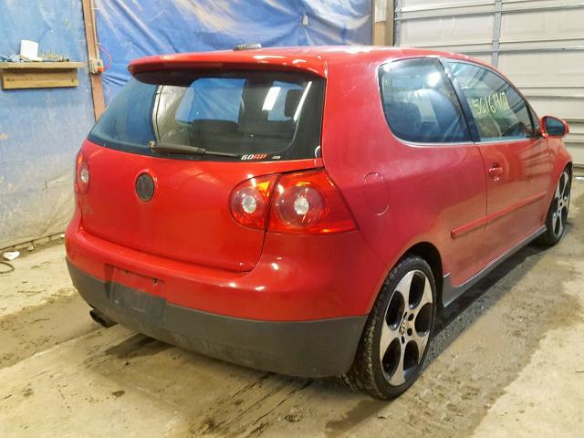 WVWFV71K46W087976 - 2006 VOLKSWAGEN NEW GTI RED photo 4