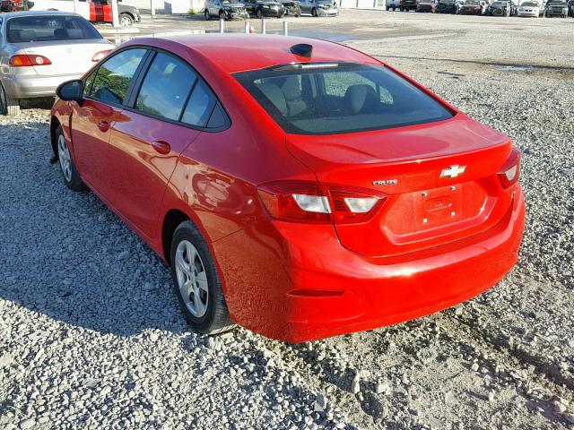 1G1BB5SMXH7117595 - 2017 CHEVROLET CRUZE LS RED photo 3