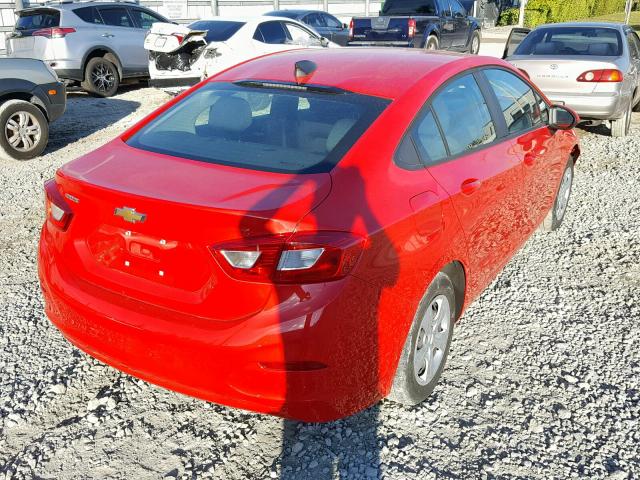 1G1BB5SMXH7117595 - 2017 CHEVROLET CRUZE LS RED photo 4