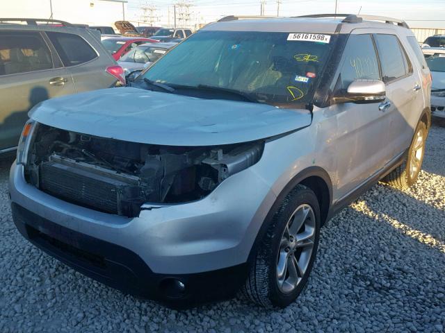 1FM5K7F92DGB26674 - 2013 FORD EXPLORER L SILVER photo 2