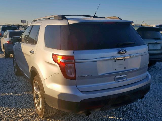 1FM5K7F92DGB26674 - 2013 FORD EXPLORER L SILVER photo 3