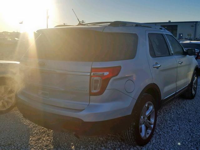 1FM5K7F92DGB26674 - 2013 FORD EXPLORER L SILVER photo 4