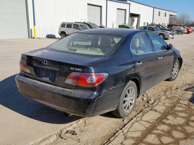 JTHBA30G345024949 - 2004 LEXUS ES 330 BLACK photo 4