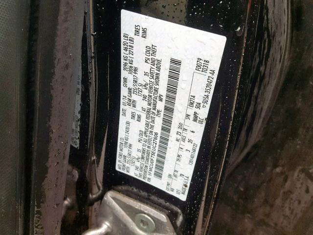 1FMCU0F75EUC27606 - 2014 FORD ESCAPE S BLUE photo 10