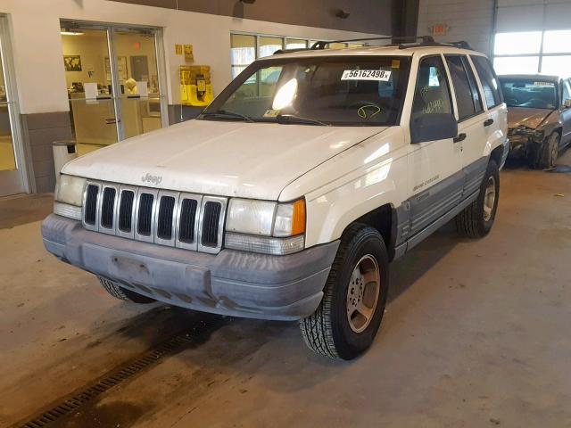 1J4GZ58S2VC529893 - 1997 JEEP GRAND CHER WHITE photo 2