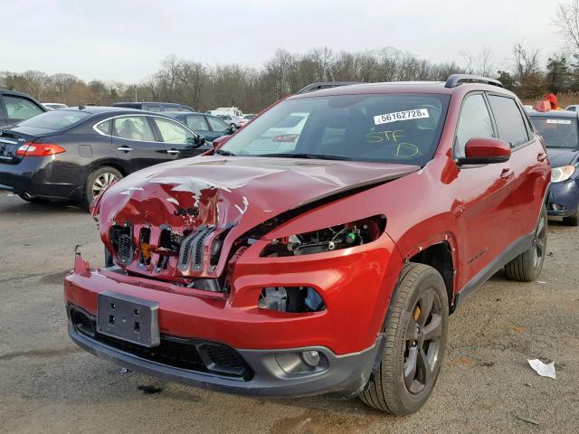 1C4PJMDB6GW360315 - 2016 JEEP CHEROKEE L RED photo 2