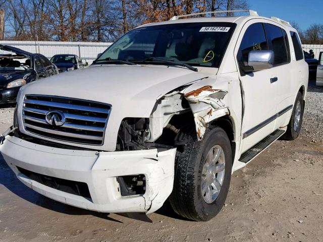 5N3AA08A87N805016 - 2007 INFINITI QX56 WHITE photo 2