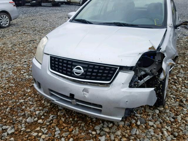 3N1AB61E08L765089 - 2008 NISSAN SENTRA 2.0 SILVER photo 9