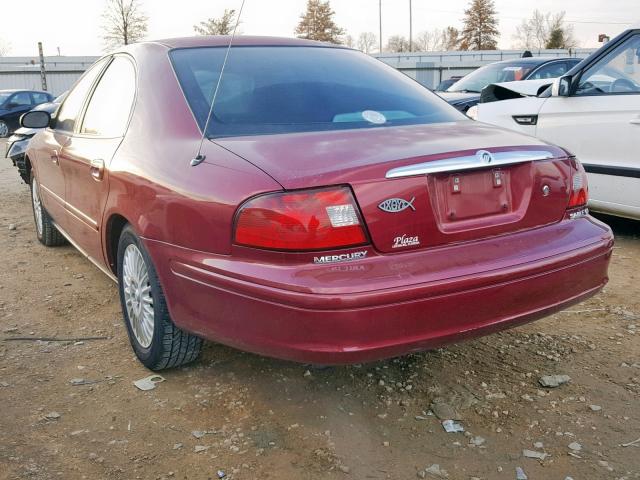 1MEFM50U03A602456 - 2003 MERCURY SABLE GS RED photo 3