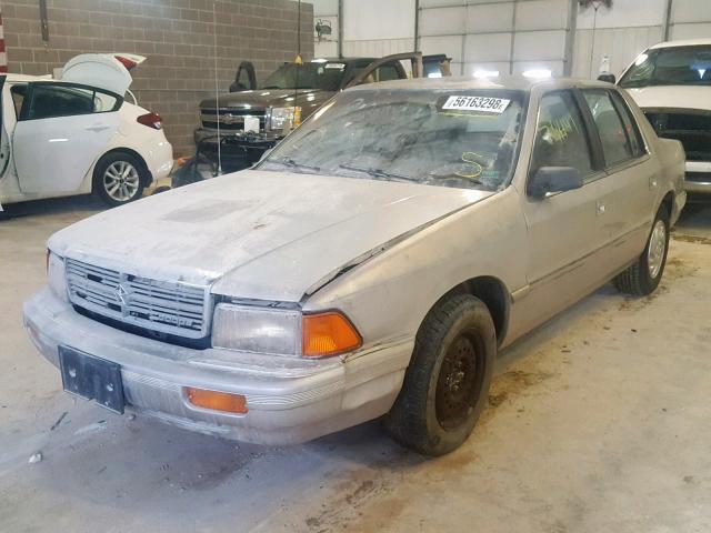 3B3XA46K7NT304143 - 1992 DODGE SPIRIT GRAY photo 2