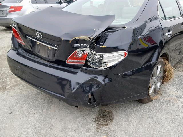 JTHBA30G065144727 - 2006 LEXUS ES 330 BLACK photo 9