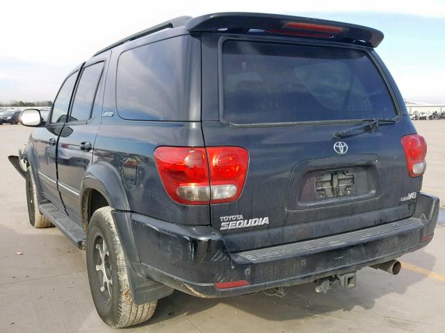 5TDZT38A55S258953 - 2005 TOYOTA SEQUOIA LI BLACK photo 3