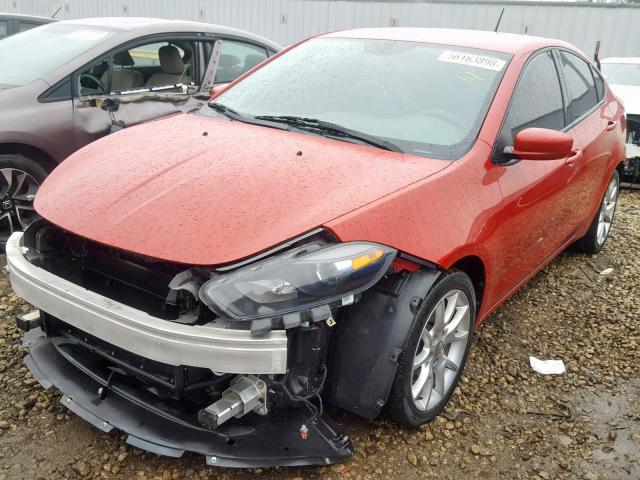 1C3CDFBA7DD151298 - 2013 DODGE DART SXT RED photo 2