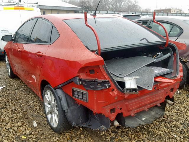 1C3CDFBA7DD151298 - 2013 DODGE DART SXT RED photo 3