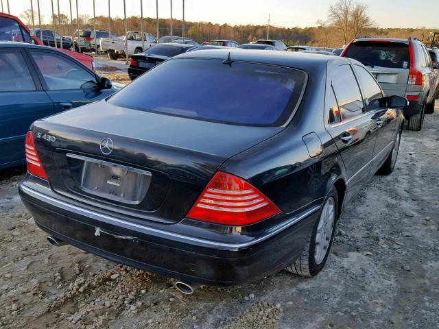 WDBNG70JX3A365916 - 2003 MERCEDES-BENZ S 430 BLACK photo 4