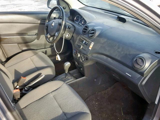 KL1TD556X8B269724 - 2008 CHEVROLET AVEO BASE ნაცრისფერი ფოტო 5