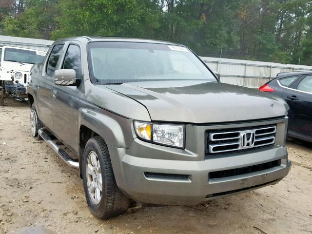 2HJYK16567H531730 - 2007 HONDA RIDGELINE GREEN photo 1