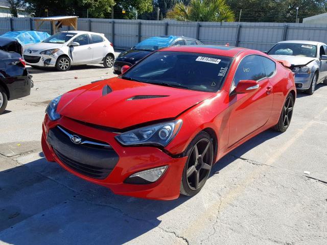 KMHHU6KJ1DU104121 - 2013 HYUNDAI GENESIS CO RED photo 2