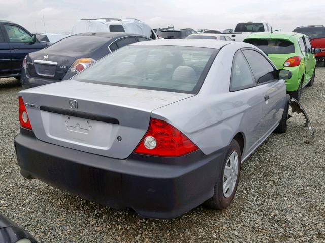 1HGEM221X5L023644 - 2005 HONDA CIVIC DX V SILVER photo 4