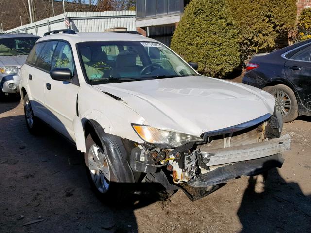 4S4BP60C897336481 - 2009 SUBARU OUTBACK WHITE photo 1