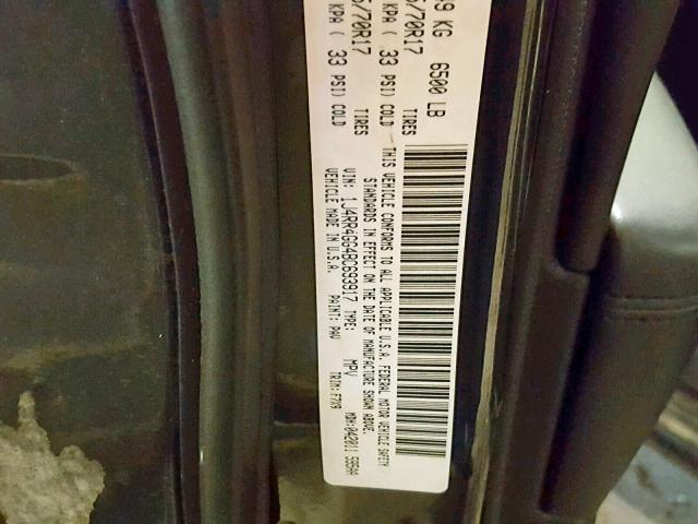 1J4RR4GG4BC693917 - 2011 JEEP GRAND CHER GRAY photo 10