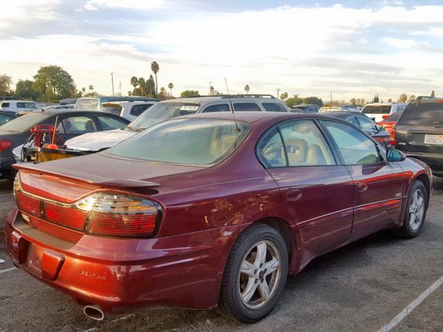 1G2HY54K824225237 - 2002 PONTIAC BONNEVILLE BURGUNDY photo 4