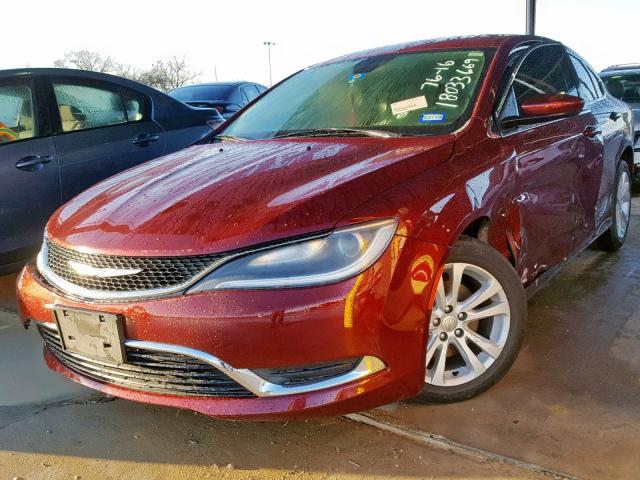 1C3CCCAB1GN150495 - 2016 CHRYSLER 200 LIMITE MAROON photo 2