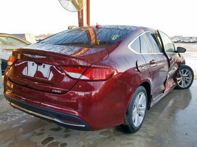 1C3CCCAB1GN150495 - 2016 CHRYSLER 200 LIMITE MAROON photo 4