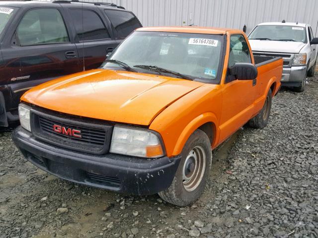 1GTCS14W518216618 - 2001 GMC SONOMA ORANGE photo 2