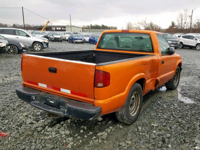 1GTCS14W518216618 - 2001 GMC SONOMA ORANGE photo 4