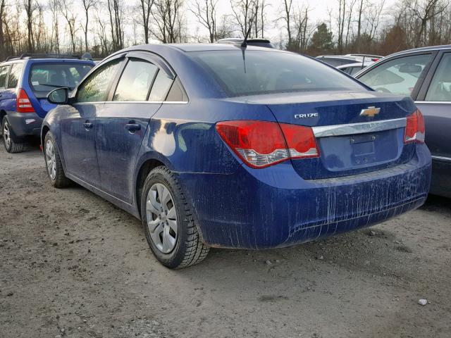 1G1PC5SHXC7106174 - 2012 CHEVROLET CRUZE LS BLUE photo 3