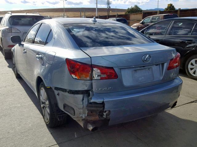 JTHCK262275010410 - 2007 LEXUS IS 250 BLUE photo 3