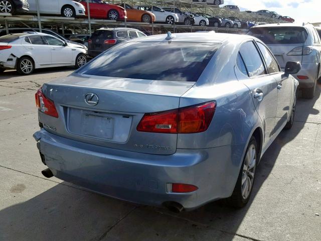 JTHCK262275010410 - 2007 LEXUS IS 250 BLUE photo 4