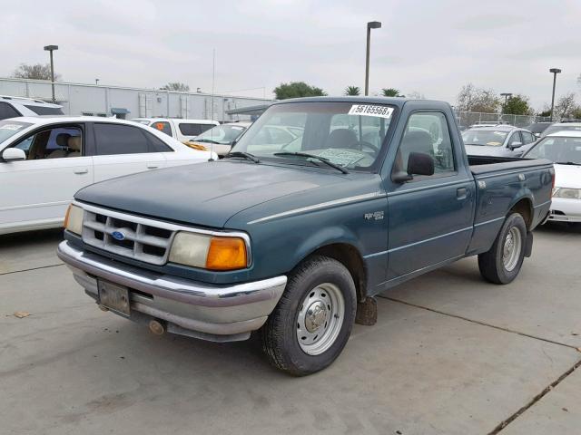 1FTCR10A5SPA45026 - 1995 FORD RANGER GREEN photo 2