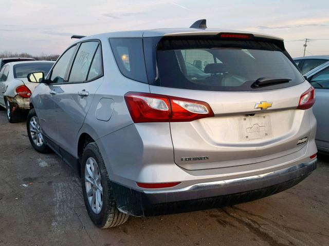 3GNAXHEV3JS569218 - 2018 CHEVROLET EQUINOX LS SILVER photo 3