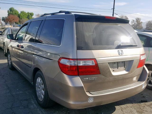 5FNRL38237B122286 - 2007 HONDA ODYSSEY LX GOLD photo 3