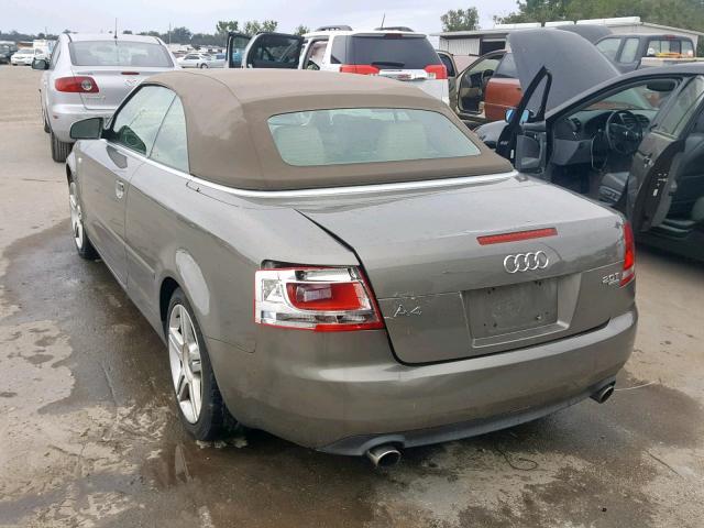 WAUDF48H27K031196 - 2007 AUDI A4 2.0T CA TAN photo 3