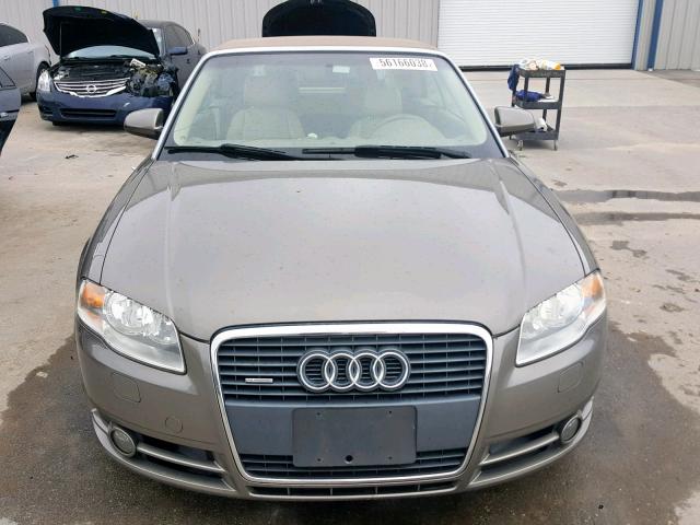 WAUDF48H27K031196 - 2007 AUDI A4 2.0T CA TAN photo 9