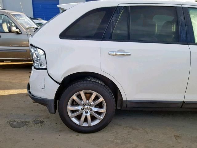 2FMDK3JC0BBA76045 - 2011 FORD EDGE SEL WHITE photo 9