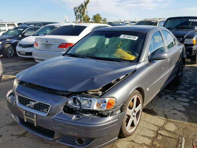 YV1RH527952475207 - 2005 VOLVO S60 R GRAY photo 2