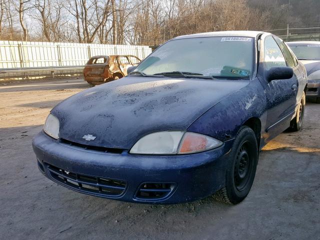 1G1JC524627340460 - 2002 CHEVROLET CAVALIER B BLUE photo 2