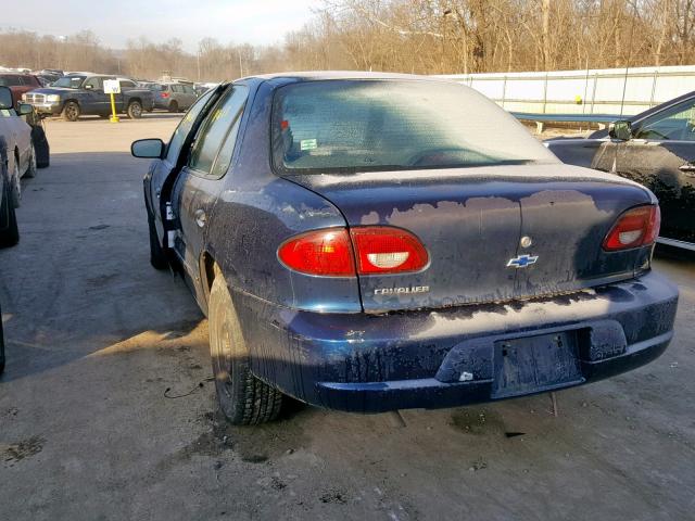 1G1JC524627340460 - 2002 CHEVROLET CAVALIER B BLUE photo 3