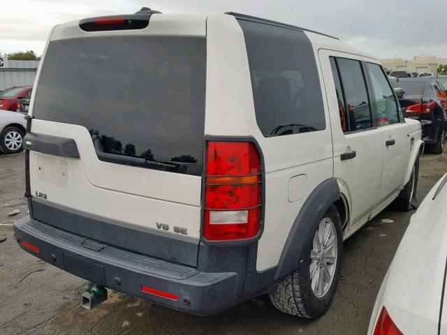 SALAE25498A447261 - 2008 LAND ROVER LR3 SE WHITE photo 4